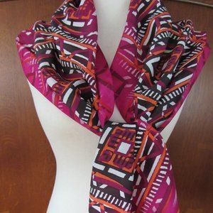 NWT - Anne Klein Brick Berry 100% Silk Scarf